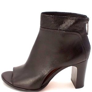 Donald J. Pliner Raie Gray Suede Open Toe Booties
